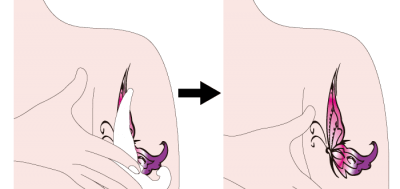 ずらすように剥がす